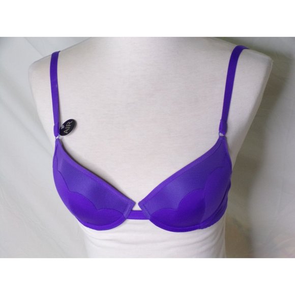 HUIT Magic Air Padded Push-Up Convertible Underwire Bra Purple 32C NEW - Picture 4 of 7